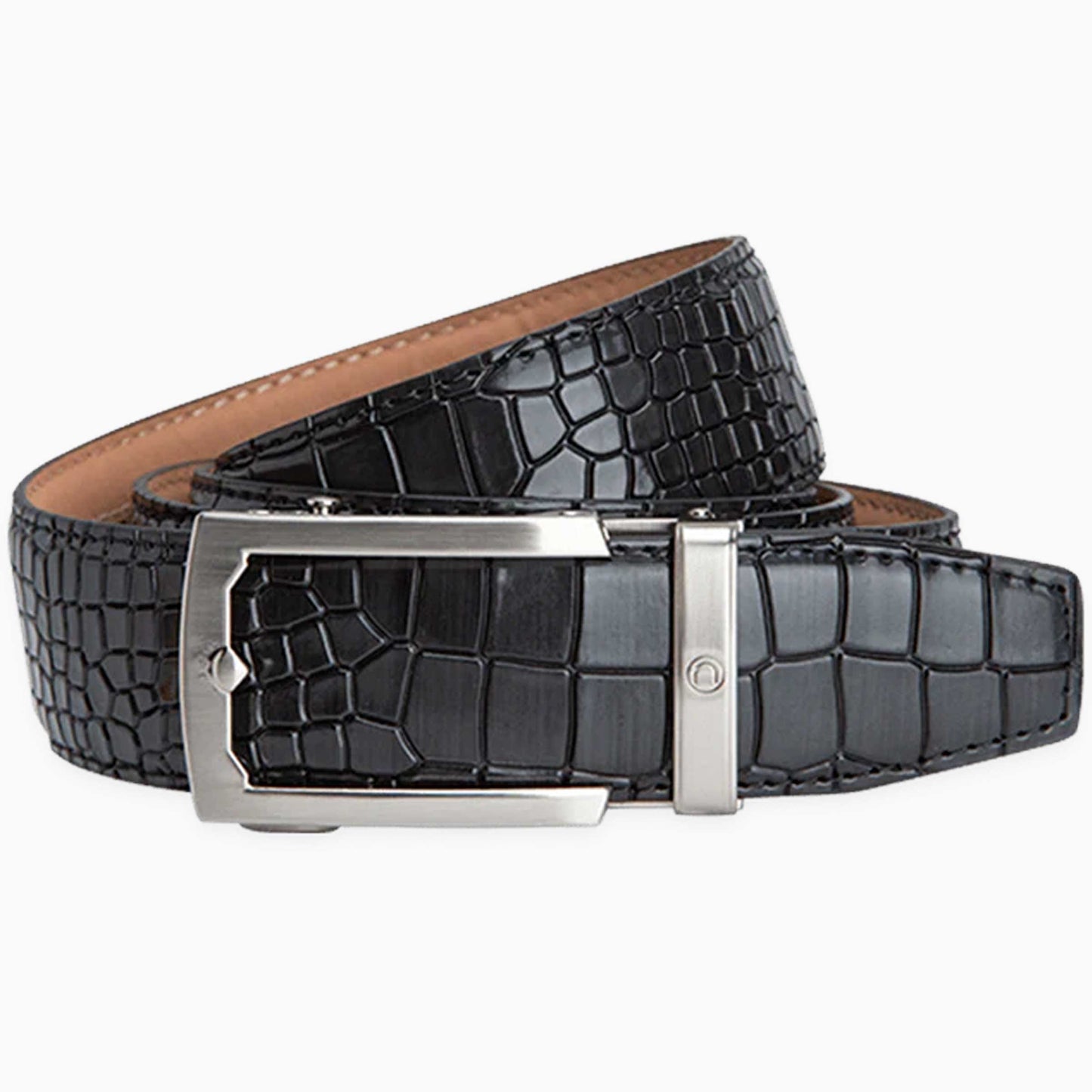 Crocodile Black Ratchet Belt 1.5" [38mm]